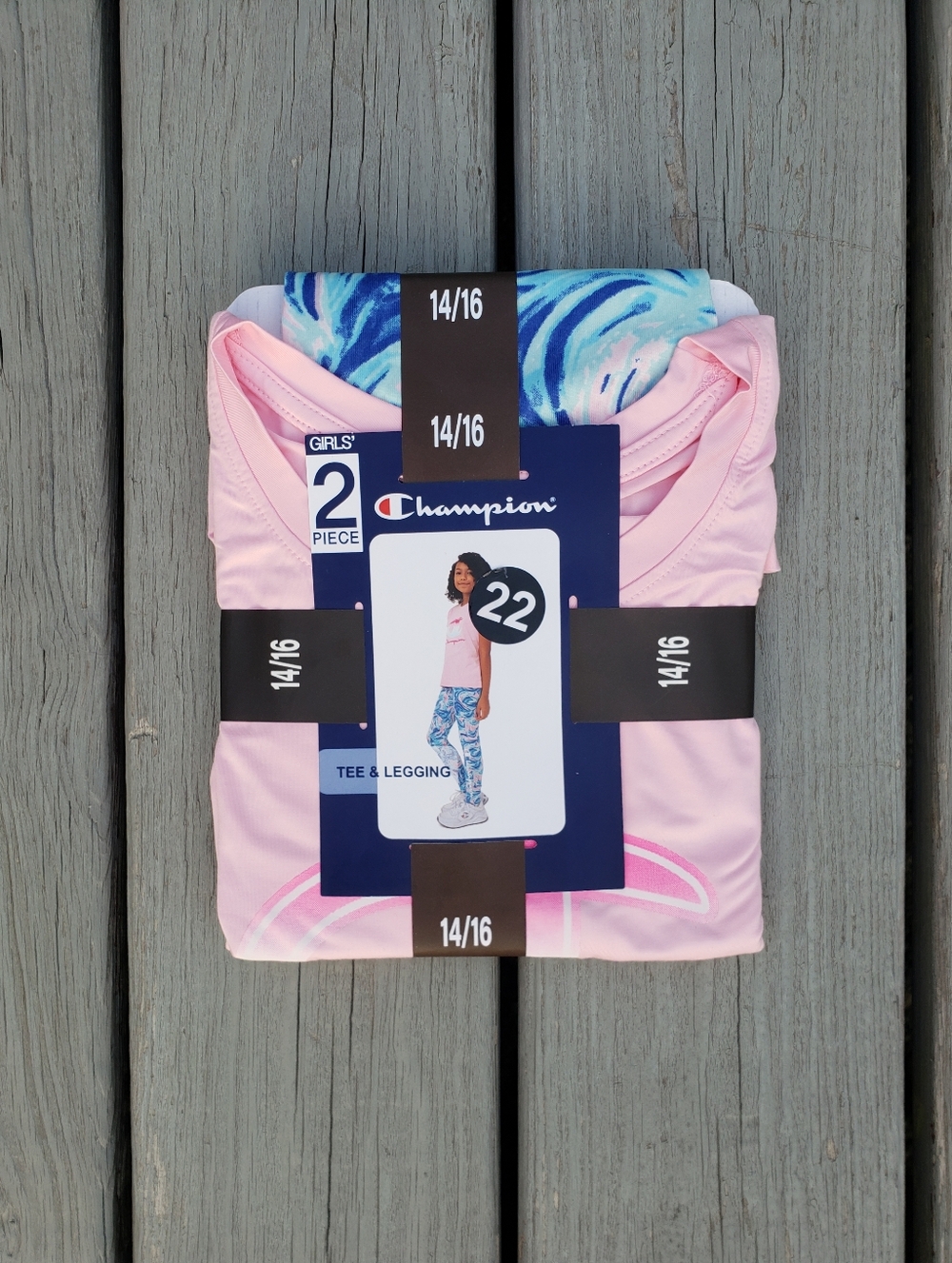 Champion Girls 2Pc Matching Tee & Legging Set - 14/16 XL
